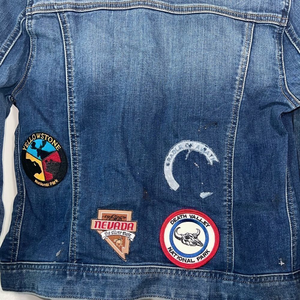 CrewCuts Girls Stretch Denim Jacket With Patches Size 14 - Picture 4 of 8